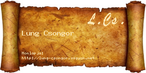 Lung Csongor névjegykártya